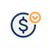 Dollar sign with checkmark icon